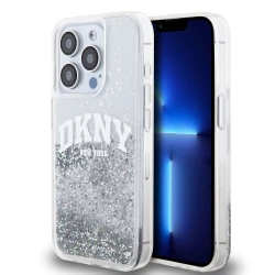 Калъф DKNY Liquid Glitter Arch Logo Transparent DKHCP15LLBNAET за Apple iPhone 15 Pro