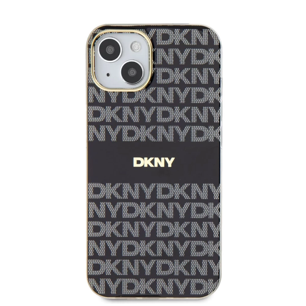 Калъф DKNY PC/TPU Repeat Pattern Tonal Stripe Magsafe Black DKHMP16LHRHSEK за Apple iPhone 16 Pro