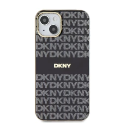 Калъф DKNY PC/TPU Repeat Pattern Tonal Stripe Magsafe Black DKHMP16LHRHSEK за Apple iPhone 16 Pro