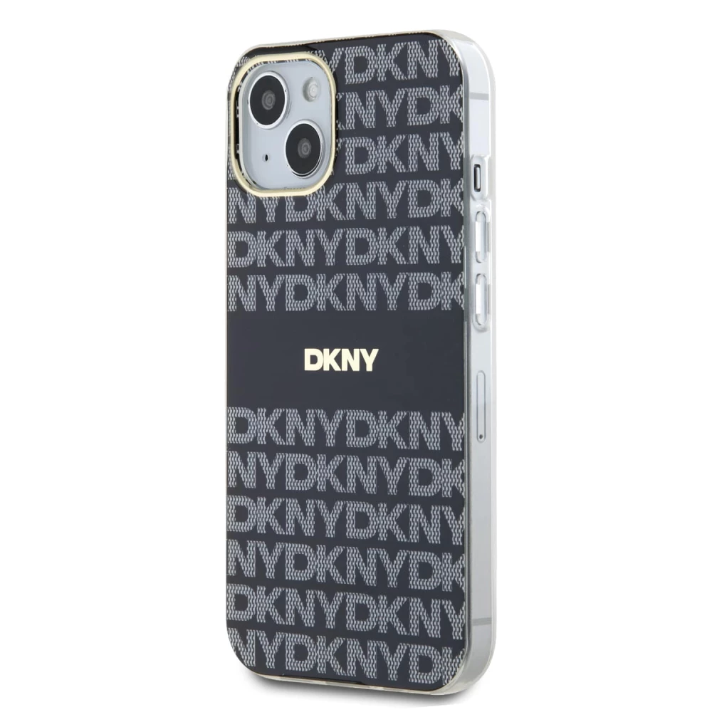 Калъф DKNY PC/TPU Repeat Pattern Tonal Stripe Magsafe Black DKHMP16LHRHSEK за Apple iPhone 16 Pro