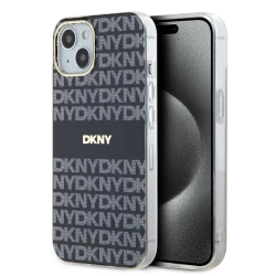 Калъф DKNY PC/TPU Repeat Pattern Tonal Stripe Magsafe Black DKHMP16LHRHSEK за Apple iPhone 16 Pro