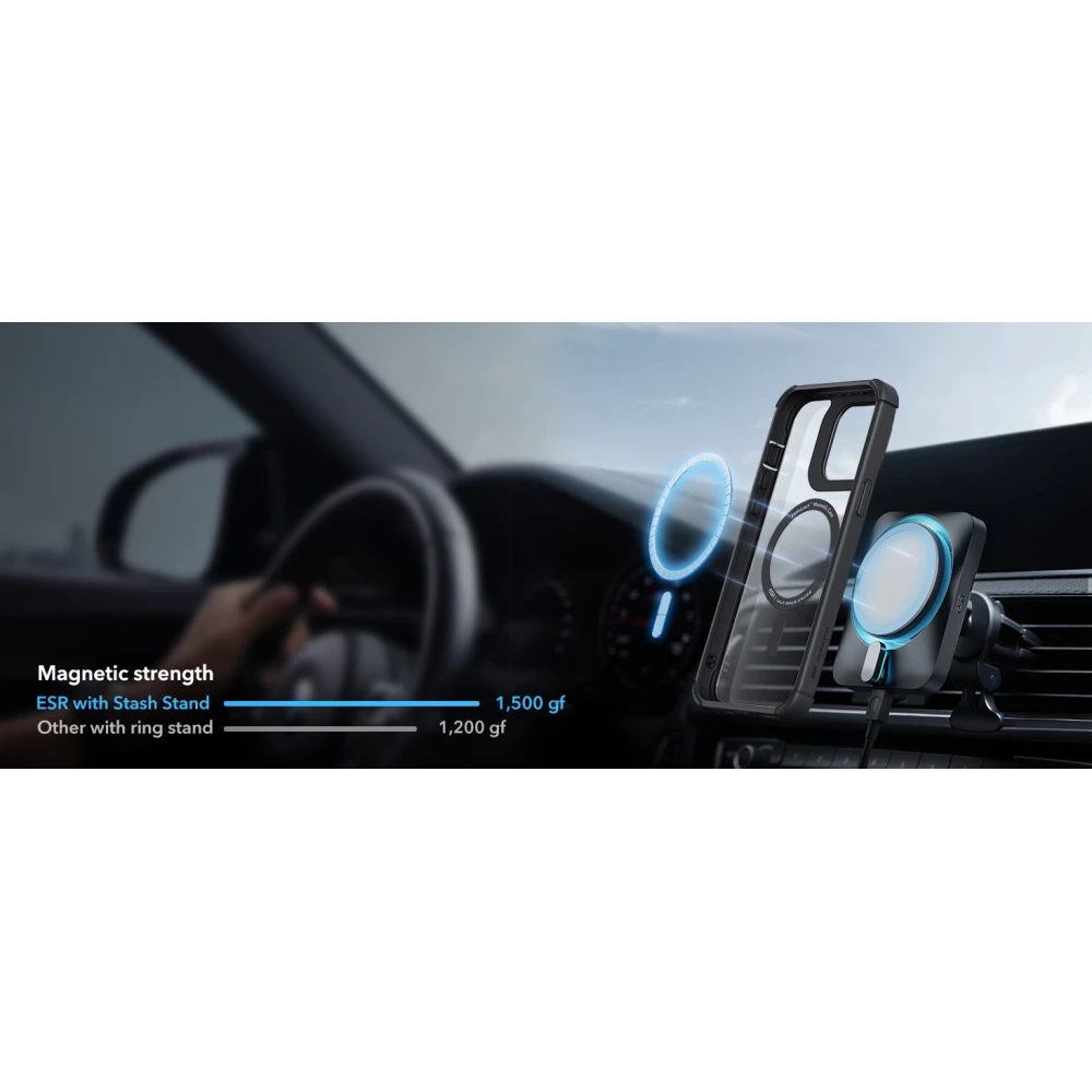 Калъф ESR Armor Tough за Apple iPhone 15 Pro Max със стойка - 360 градуса + лещи за камера