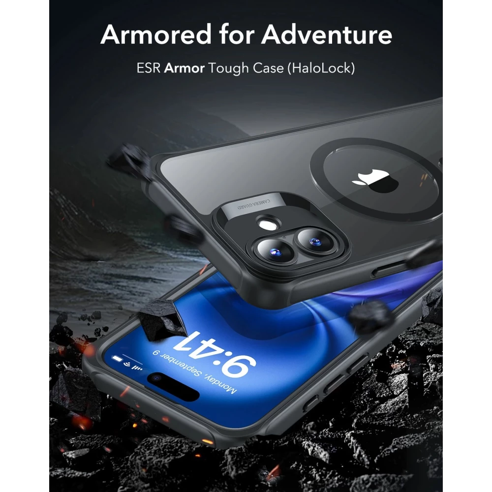 Калъф ESR Armor Tough със стойка 360° за Apple iPhone 16, MagSafe