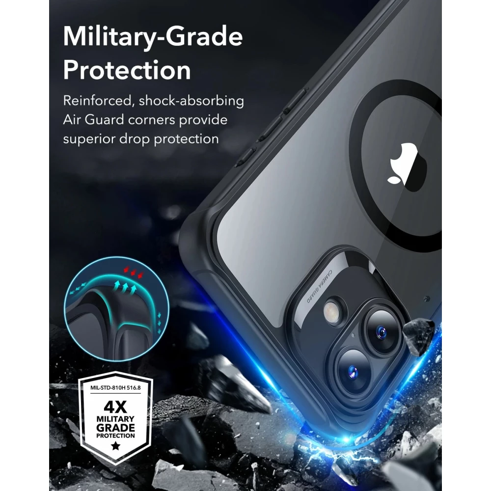 Калъф ESR Armor Tough със стойка 360° за Apple iPhone 16, MagSafe