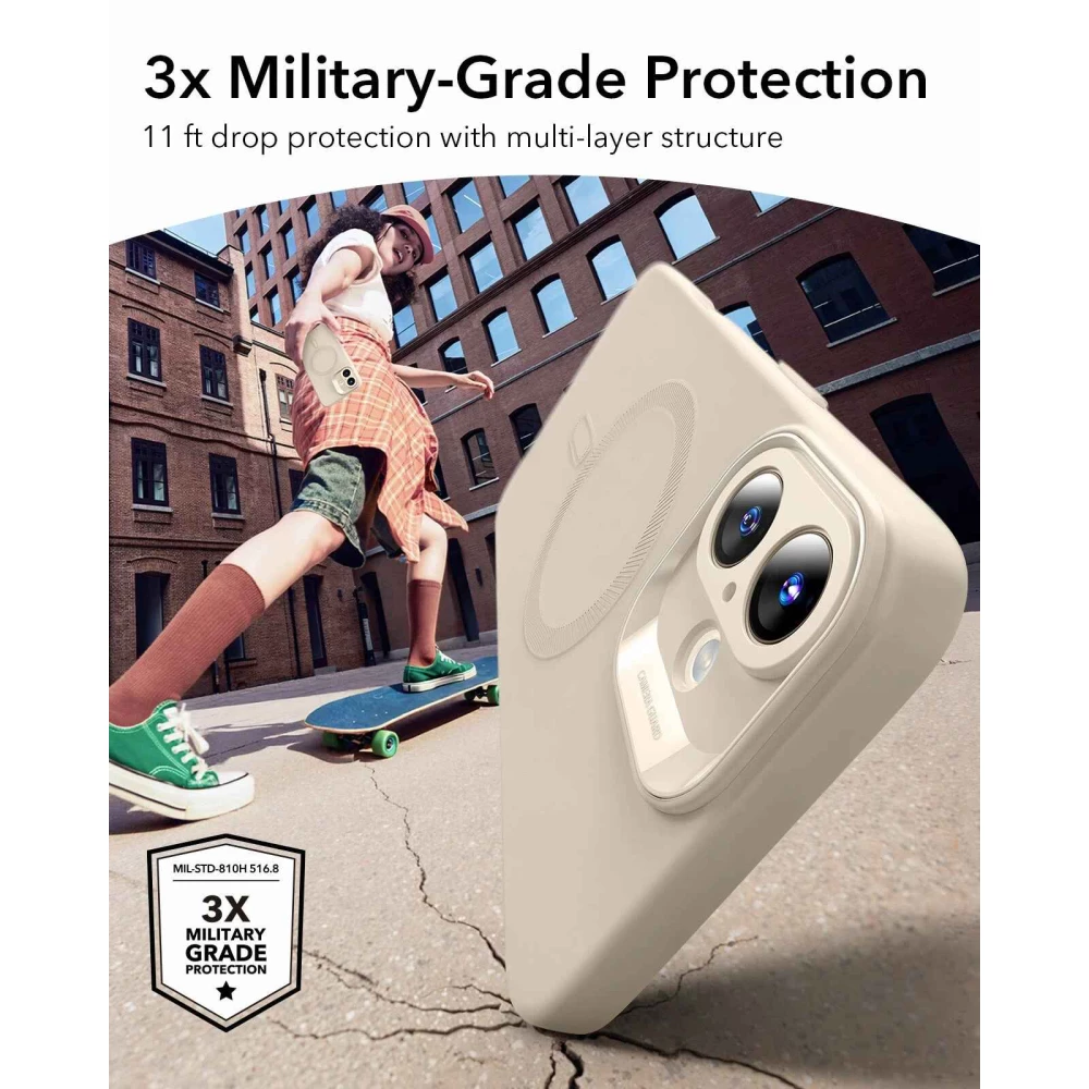 Калъф ESR Camera grids SET Cloud Soft за Apple iPhone 16 Pro Max, MagSafe, розов