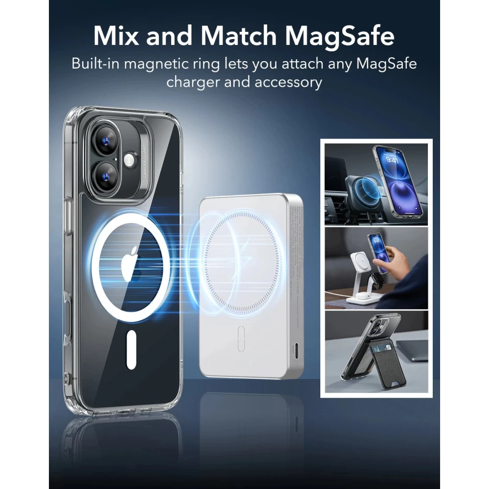 Калъф ESR Classic Hybrid за Apple iPhone 16, MagSafe , син Калъф ESR Classic Hybrid за Apple iPhone 16, MagSafe , син