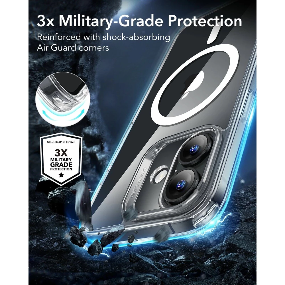 Калъф ESR Classic Hybrid за Apple iPhone 16, MagSafe , син Калъф ESR Classic Hybrid за Apple iPhone 16, MagSafe , син