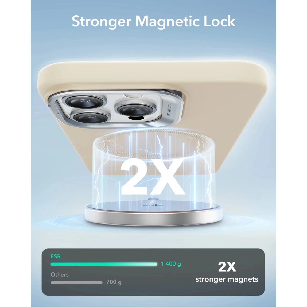 Калъф ESR Cloud Soft за Apple iPhone 16 Pro Max със стойка, MagSafe, телесен