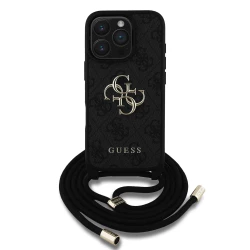 Калъф Guess GUHCP16LP4GMGCRK PU 4G Metal Logo Crossbody Strap за Apple iPhone 16 Pro