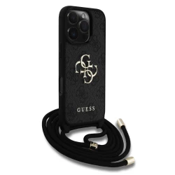 Калъф Guess GUHCP16LP4GMGCRK PU 4G Metal Logo Crossbody Strap за Apple iPhone 16 Pro