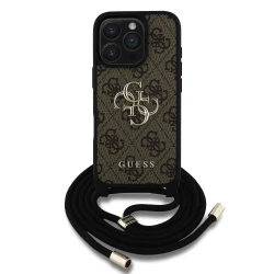 Калъф Guess GUHCP16LP4GMGCRW PU 4G Metal Logo Crossbody Strap за Apple iPhone 16 Pro