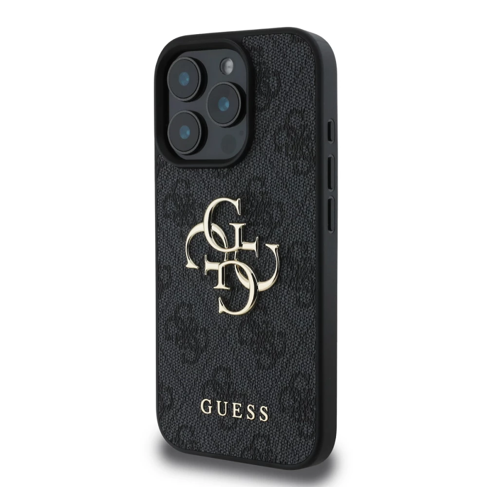 Калъф Guess GUHCP16S4GMGGR PU 4G Metal Logo Grey за Apple iPhone 16