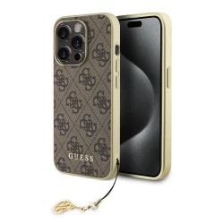 Калъф Guess GUHCP15LGF4GBR Charm Tone on Tone Brown за Apple iPhone 15 Pro