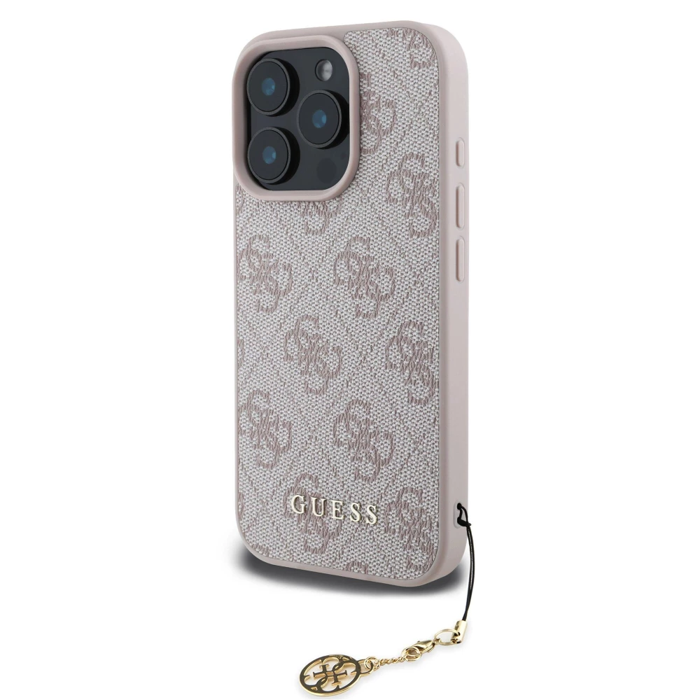 Калъф Guess GUHCP16XGF4GCP Charm Tone on Tone Pink за Apple iPhone 16 Pro Max