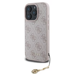 Калъф Guess GUHCP16XGF4GCP Charm Tone on Tone Pink за Apple iPhone 16 Pro Max