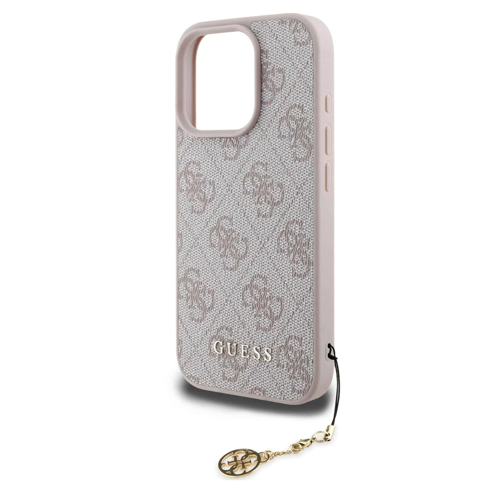 Калъф Guess GUHCP16XGF4GCP Charm Tone on Tone Pink за Apple iPhone 16 Pro Max
