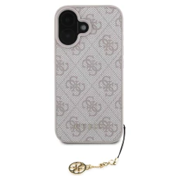 Калъф Guess GUHCP16SF4GCP Charm Tone on Tone Pink за Apple iPhone 16