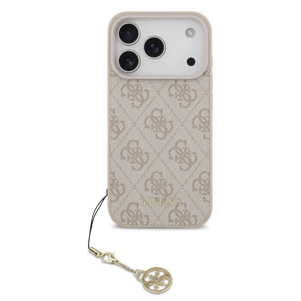 Калъф Guess GUHMP17LGF4GCP Charm Tone on Tone Pink за Apple iPhone 17 Pro