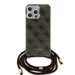 Калъф Guess IML 4G Printed + Crossbody Strap Brown GUHCP15XHC4SEW за Apple iPhone 15 Pro Max