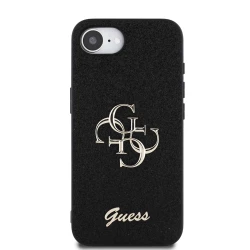 Калъф Guess PU Fixed Glitter 4G Metal Logo Black GUHCPSE4HG4SGK за Apple iPhone 16e