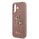 Калъф Guess PU Fixed Glitter 4G Metal Logo Pink GUHCP17SHG4SGP за Apple iPhone 17