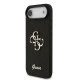 Калъф Guess PU Fixed Glitter 4G Metal Logo Black GUHCP17MHG4SGK за Apple iPhone 17 Air