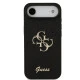 Калъф Guess PU Fixed Glitter 4G Metal Logo Black GUHCP17MHG4SGK за Apple iPhone 17 Air