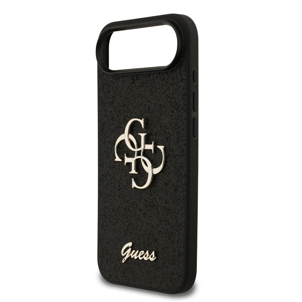 Калъф Guess PU Fixed Glitter 4G Metal Logo Black GUHCP17MHG4SGK за Apple iPhone 17 Air