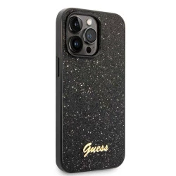Калъф Guess PC/TPU Glitter Flakes Metal Logo Black GUHCP14XHGGSHK за Apple iPhone 14 Pro Max
