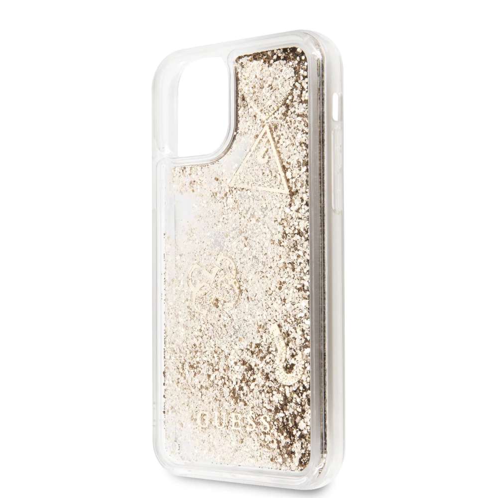 Калъф GUESS Glitter Hearts Gold GUHCN61GLHFLGO за Apple iPhone 11