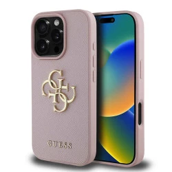 Калъф Guess PU Grained 4G Metal Logo GUHCP13MHG4SGP за Apple iPhone 13