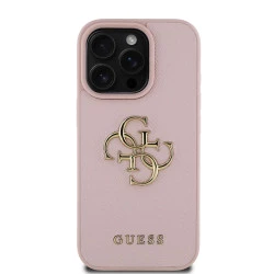 Калъф Guess PU Grained 4G Metal Logo GUHCP13MHG4SGP за Apple iPhone 13