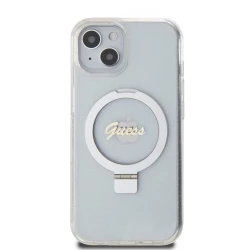 Калъф Guess - IML Ring Stand Glitter MagSafe GUHMP15SHRSGSD за Apple iPhone 15