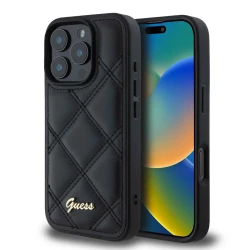 Калъф Guess GUHCP16XPSQSQSK PU Leather Quilted Black за Apple iPhone 16 Pro Max