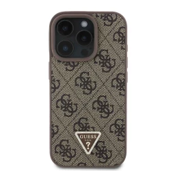 Калъф Guess 4G Strass Triangle Metal Logo GUHCP16LP4TDPW за Apple iPhone 16 Pro