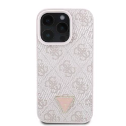 Калъф Guess 4G Strass Triangle Metal Logo GUHCP16LP4TDPP за Apple iPhone 16 Pro