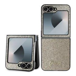 Калъф Guess PC/TPU Glitter Flakes Metal Logo Gold GUHCZF6HGGSHD за Samsung Galaxy Z Flip 6