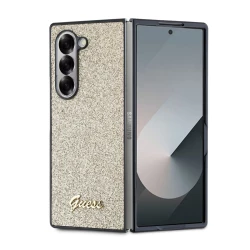 Калъф Guess GUHCZFD6HGGSHD PC/TPU Glitter Flakes Metal Logo Gold за Samsung Galaxy Z Fold 6