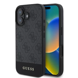 Калъф Guess PU 4G Stripe Grey GUHCP16SG4GLGR за Apple iPhone 16