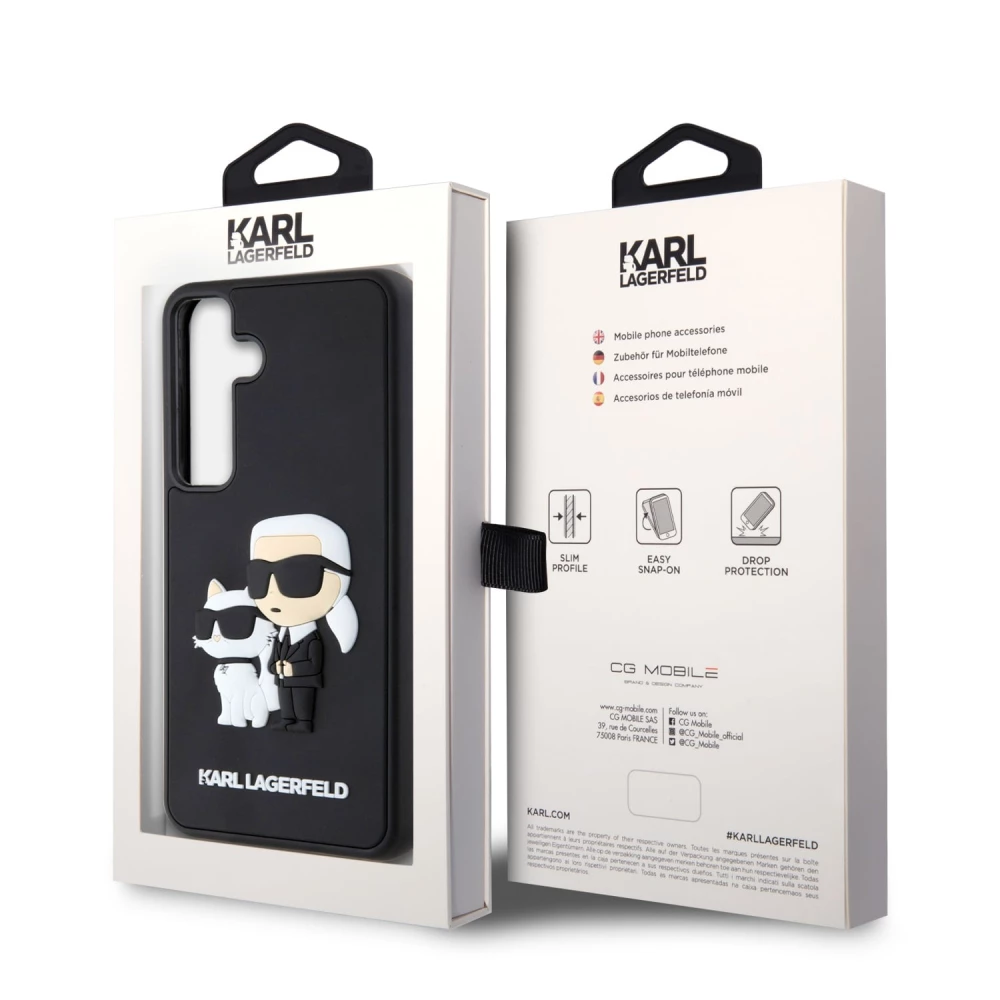 Калъф Karl Lagerfeld 3D Rubber Karl and Choupette KLHCS24S3DRKCNK за Samsung Galaxy S24
