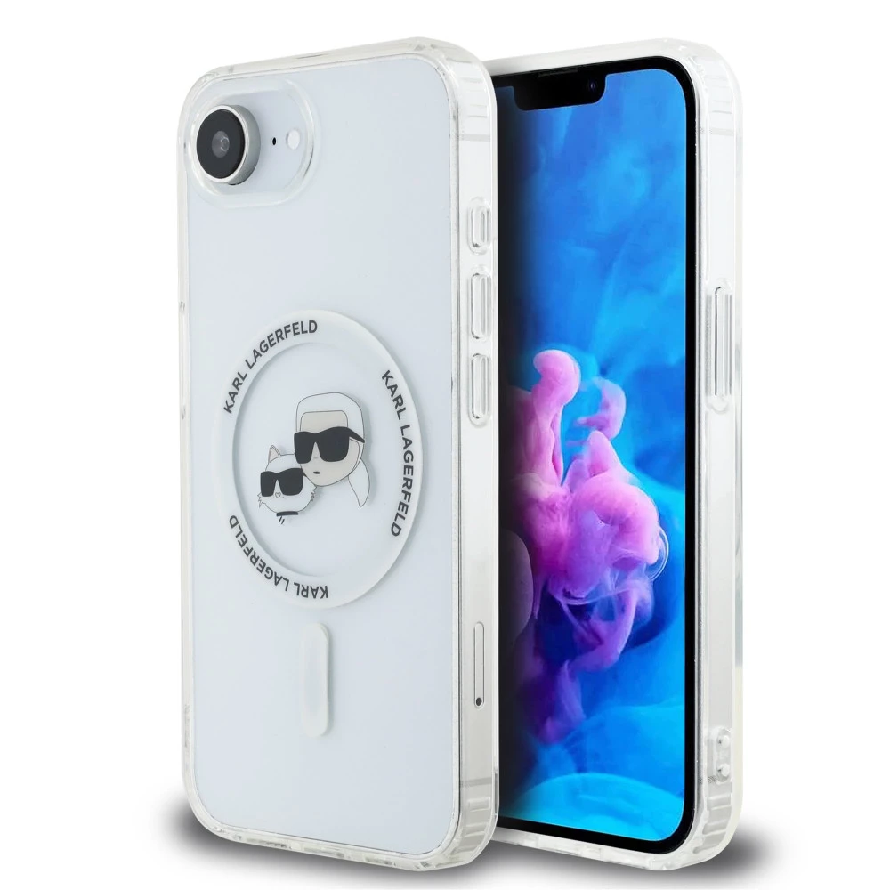 Калъф Karl Lagerfeld IML K/C Heads Metal Frame MagSafe KLHMPSE4HLSKCH за Apple iPhone 16e