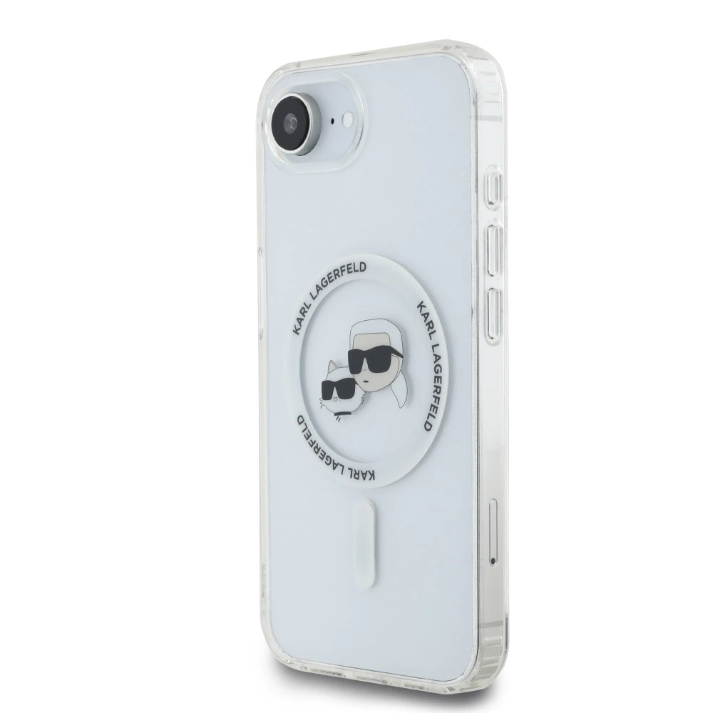 Калъф Karl Lagerfeld IML K/C Heads Metal Frame MagSafe KLHMPSE4HLSKCH за Apple iPhone 16e