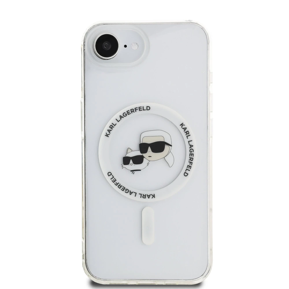 Калъф Karl Lagerfeld IML K/C Heads Metal Frame MagSafe KLHMPSE4HLSKCH за Apple iPhone 16e