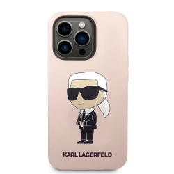 Калъф Karl Lagerfeld Liquid Silicone Ikonik NFT KLHCP15LSNIKBCP за Apple iPhone 15 Pro