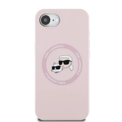 Калъф Karl Lagerfeld Liquid Silicone K/CH Heads MagSafe Black KLHMPSE4SKCHTCP за Apple iPhone 16e