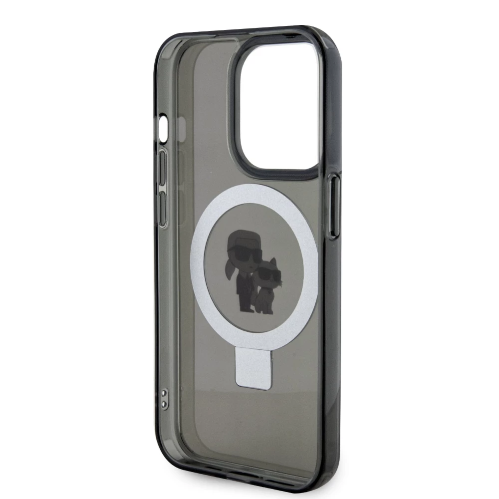 Калъф Karl Lagerfeld - Ringstand Karl and Choupette MagSafe KLHMP15XHMRSKCK за Apple iPhone 15 Pro Max