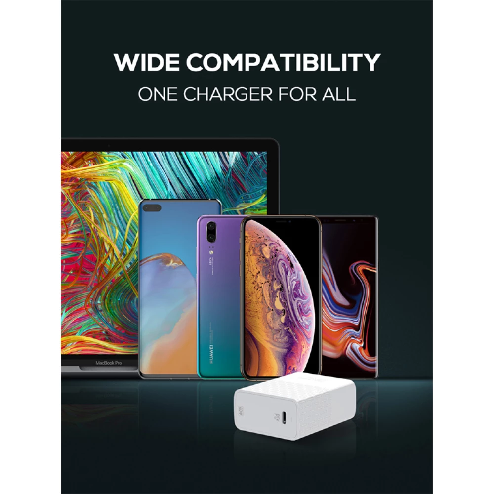 Зарядно устройство 220V LDNIO 40W - A1405C, USB-C + кабел Type-C към Type-C