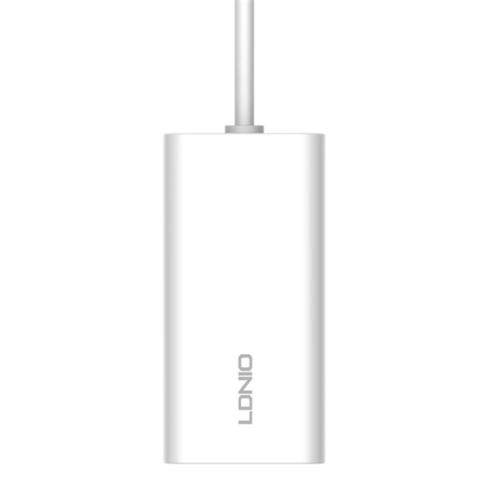 Зарядно устройство 220V LDNIO 65W - A4610, 2xUSB-A, 2xUSB-C, AC, Desktop 2500W Зарядно устройство 220V LDNIO 65W - A4610, 2xUSB-A, 2xUSB-C, AC, Desktop 2500W