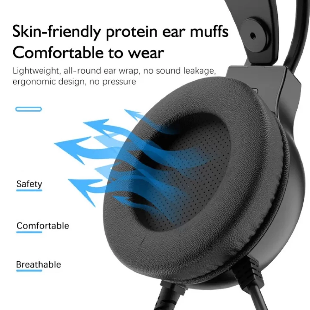 Геймърски слушалки с микрофон LENOVO - G80A , OVER-EAR, 3.5мм