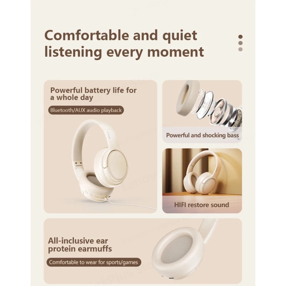 Bluetooth слушалки LENOVO ThinkPlus - TH20 , OVER-EAR